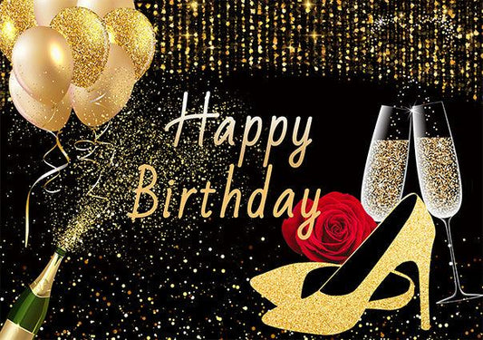 Champagne Rose Gold Backdrop for Birthday Party