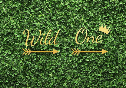 Dark Green Wild One Photography Backdrop for 1st Birthday