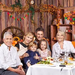 Pumpkin decoration Wood Wall Photography Backdrop for Thanksgiving