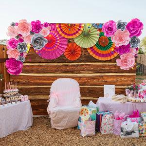 Colorful Origami Wood Texture Photography Backdrop for Studio