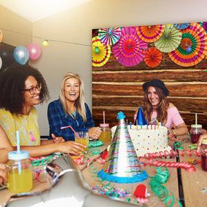 Colorful Origami Wood Texture Photography Backdrop for Studio