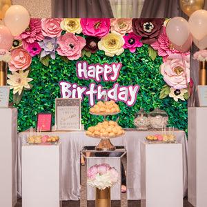 Green Leaves and Flower Decoration Backdrop for Photography