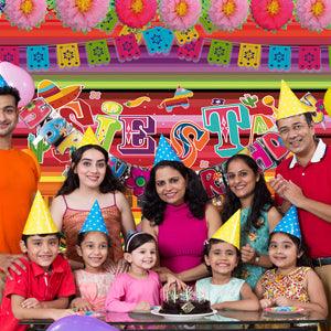 Fiesta Colorful Photography Backdrop for Party
