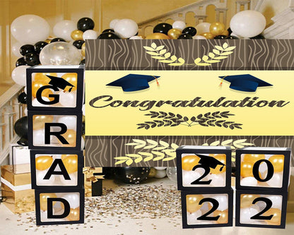 Stripe and Wheat decoration Graduation Party Backdrop for Photography Graduation Party Decorations TKH1867
