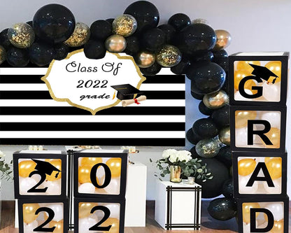 Striped Background Graduation Photo Booth Backdrop Graduation Party Decorations TKH1881