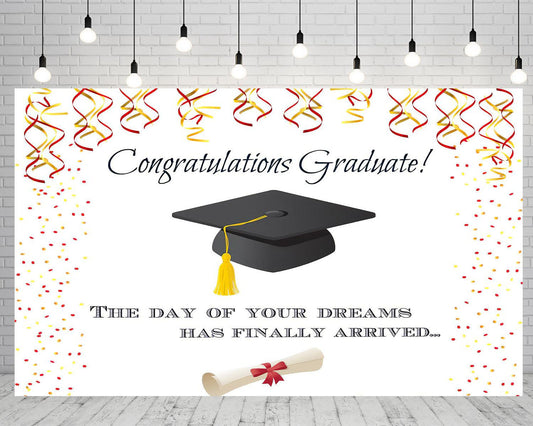 Graduation decorations College Graduation Backdrop for Photo Studio TKH1883