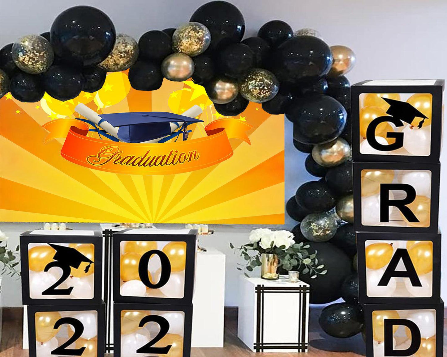 Stage Lighting Graduation Party Backdrop Background for Photography TKH1886