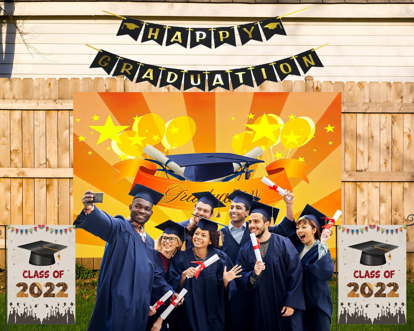 Stage Lighting Graduation Party Backdrop Background for Photography TKH1886