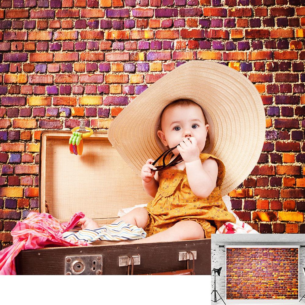 Brick Wall Red Bricks Wall Texture Background for Photo Video Studio KH02480