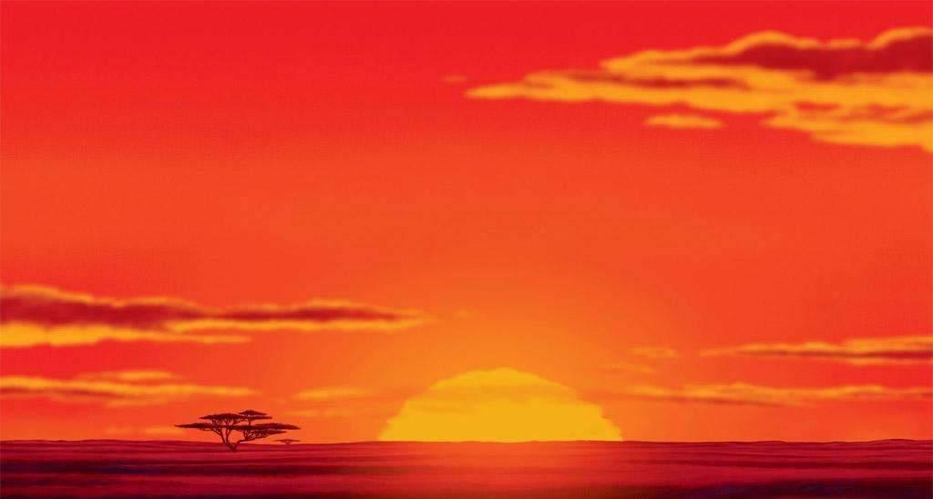 1st Birhtday Lion King Sunset Backdrop for Photography